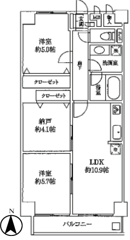 サンメゾン中野　新宿区　中古マンション  リノベーション